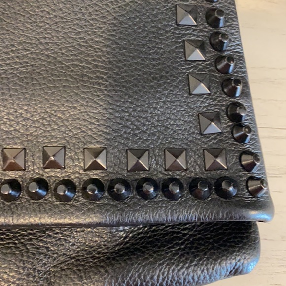 Romy gold black studded clutch - Picture 2 of 8